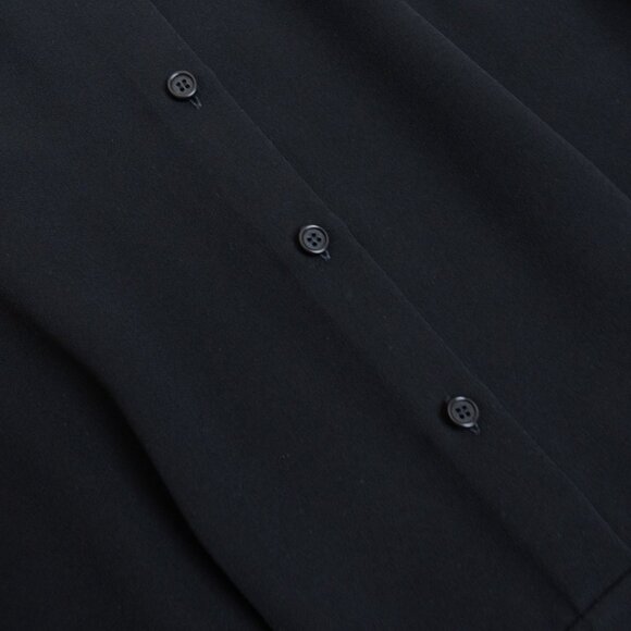 Coach 1941 Black Button Front Collared Shirt Dress Work - Picture 9 of 13